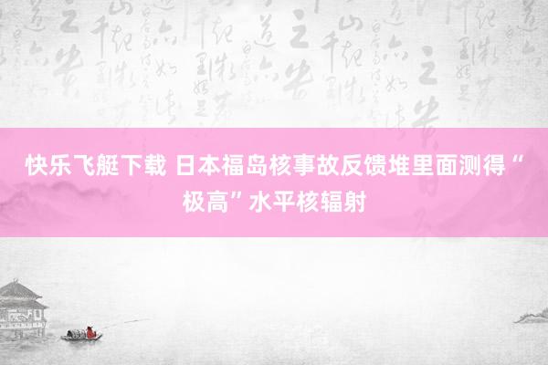 快乐飞艇下载 日本福岛核事故反馈堆里面测得“极高”水平核辐射