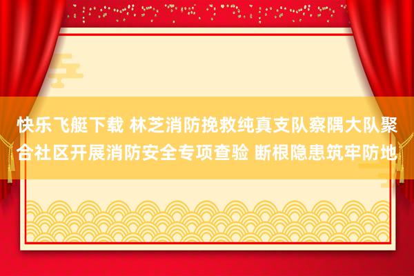 快乐飞艇下载 林芝消防挽救纯真支队察隅大队聚合社区开展消防安全专项查验 断根隐患筑牢防地